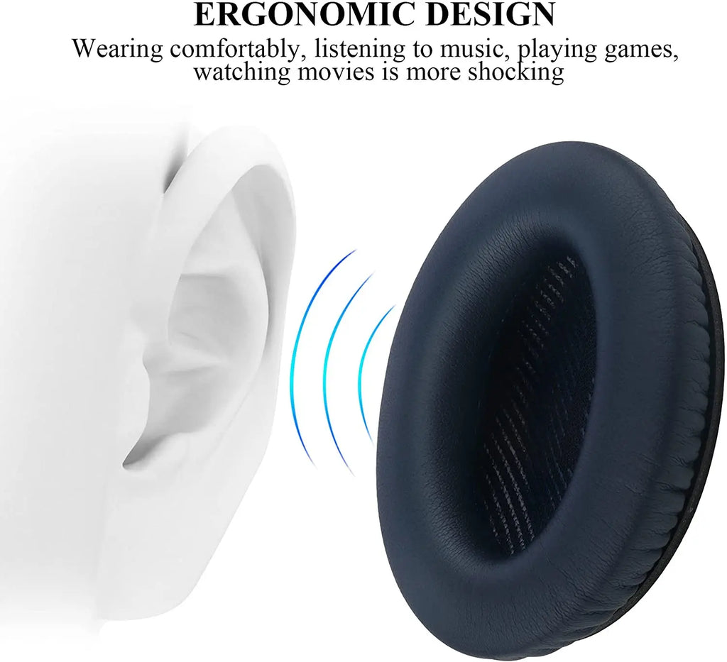 Replacement Ear Pads for BOSE QC35 QC45 for QuietComfort 35 45 & 35 II Headphones Memory Foam Ear Cushions High Quality