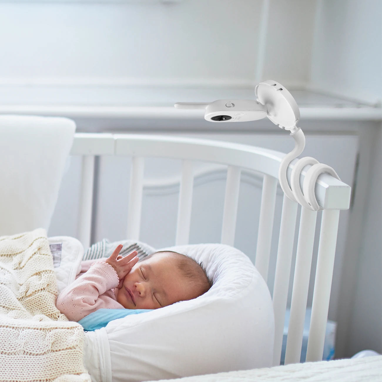 Flexible Twist Mount Bracket for Philips AVENT Baby Monitor Camera,Attaches to Crib Cot Shelves or Furniture
