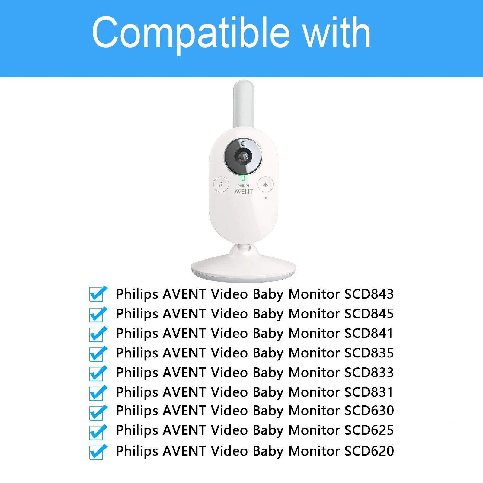 Flexible Twist Mount Bracket for Philips AVENT Baby Monitor Camera,Attaches to Crib Cot Shelves or Furniture