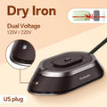 Mini Travel Iron for Clothes Dual Voltage Handle Electric Ironing Machine 30S Fast Heating Dry Wet Irons Garment Household Tools