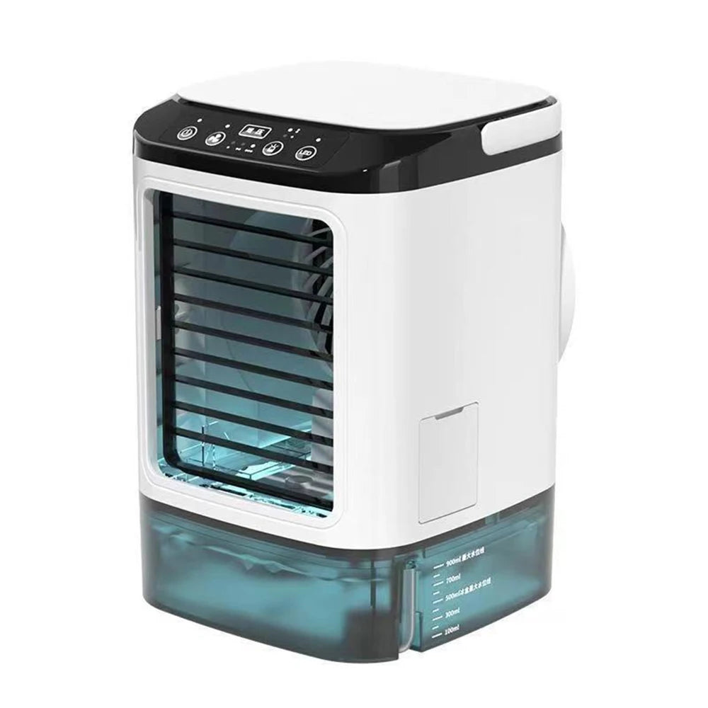 USB Portable Air Conditioner Fan Mini 3 Gears Home Desktop Cooling Fan LED Night Lamp Air Cooler for Room Office Camping 선풍기 선풍기